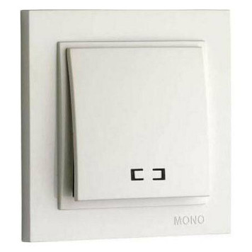 Выключатель одноклавишный с подсветкой Mono Electric Despina 102-252525-101