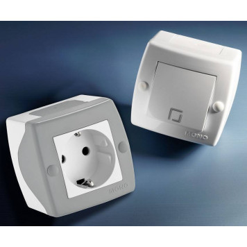 Выключатель одноклавишный Mono Electric Octans IP20 104-020001-100-1