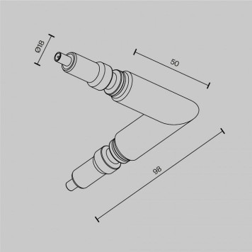 Соединитель угловой L-образный для модульных светильников Maytoni Accessories for system Axity CA006EC-BS-5