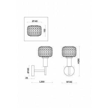 Бра Freya Fero FR5366WL-01BS-1