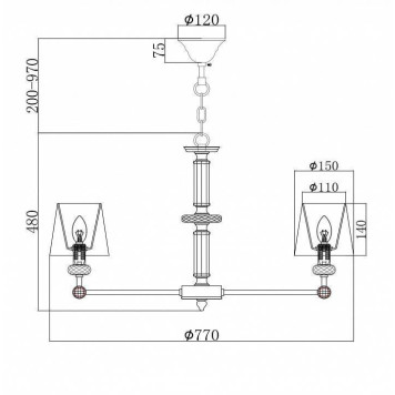 Подвесная люстра Maytoni Riverside MOD018PL-08CH-4