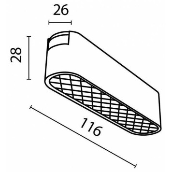 Накладной светильник Maytoni Basis Grid TR084-1-6W4K-B-3