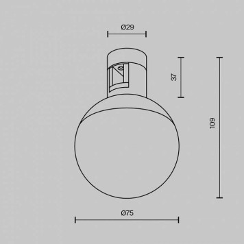 Накладной светильник Maytoni Luna TR149-1-5W4K-B-5