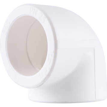 Угольник Kalde d=63 90 градусов для сварки полипропиленовых труб (белый)-5