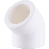 Угольник 45* Kalde d=32 для полипропиленовых труб под сварку (цвет белый) (3212-elb-320045)