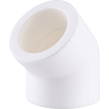 Угольник Kalde d=32 45 градусов для сварки полипропиленовых труб (белый)