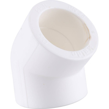 Угольник Kalde d=32 45 градусов для сварки полипропиленовых труб (белый)-1