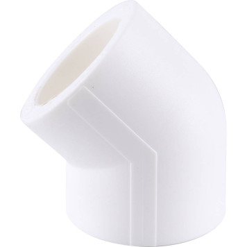 Угольник Kalde d=32 45 градусов для сварки полипропиленовых труб (белый)-3