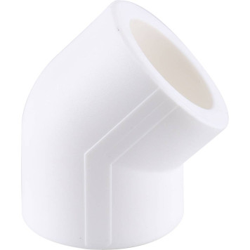 Угольник Kalde d=32 45 градусов для сварки полипропиленовых труб (белый)-5