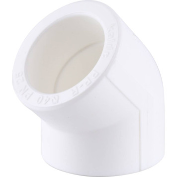 Угольник Kalde d=40 45* для сварки полипропиленовых труб (белый)-4