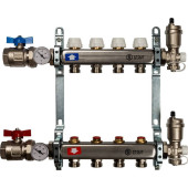 Коллектор из нержавеющей стали в сборе без расходомеров STOUT 4 выхода (SMS 0912 000004)