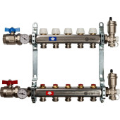 Коллектор из нержавеющей стали в сборе без расходомеров STOUT 5 выходов (SMS 0912 000005)
