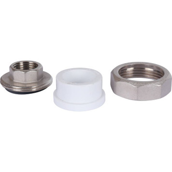 Муфта разъемная Политэк 25х1/2 для сварки полипропиленовых труб с внутренней резьбой (белая)-6