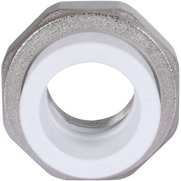 Муфта разъемная Политэк 25х3/4 с внутренней резьбой для полипропиленовых труб под сварку (белая)-4