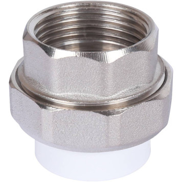 Муфта разъемная Политэк 25х1 с внутренней резьбой для сварки полипропиленовых труб (белая)-2