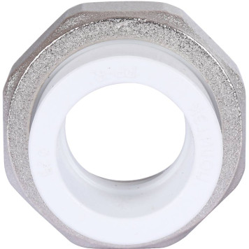 Муфта разъемная Политэк 25х1 с внутренней резьбой для сварки полипропиленовых труб (белая)-4