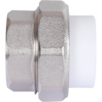 Муфта разъемная Политэк 25х1 с внутренней резьбой для сварки полипропиленовых труб (белая)-5