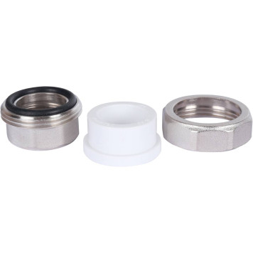 Муфта разъемная Политэк 25х1 с внутренней резьбой для сварки полипропиленовых труб (белая)-6