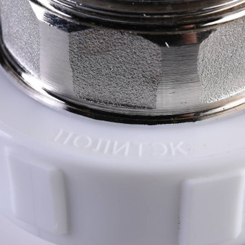 Тройник Политэк 40x1 1/4 для полипропиленовых труб под сварку с наружной резьбой (белый)-6