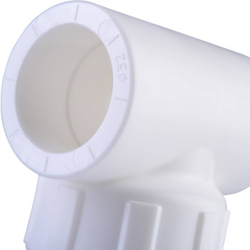 Тройник Политэк 32x1& для полипропиленовых труб с наружной резьбой (белый)-4