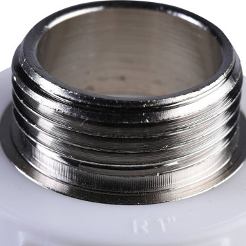 Тройник Политэк 32x1& для полипропиленовых труб с наружной резьбой (белый)-5