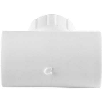 Тройник Политэк 25x1/2 с наружной резьбой для ПП труб под сварку (белый)-3