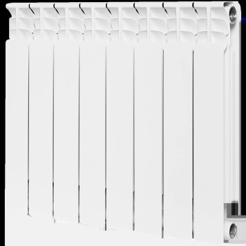 Радиатор биметаллический STOUT Space 500 8 секций боковое подключение RAL9016 SRB-0310-050008 (SRB-0310-050008)