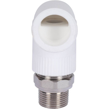 Шаровой кран Политэк 25х3/4& для радиаторов угловой (белый)-2