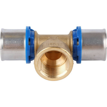 Тройник-переходник APE для металлопластиковых труб с внутренней резьбой 26х3/4х26 прессовой-2