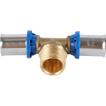 Тройник-переходник APE с наружной резьбой 16х1/2х16 для металлопластиковых труб прессовой.-3