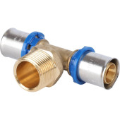 Тройник-переходник APE с наружной резьбой 20х3/4 х20 для металлопластиковых труб прессовой (ARL2004202)