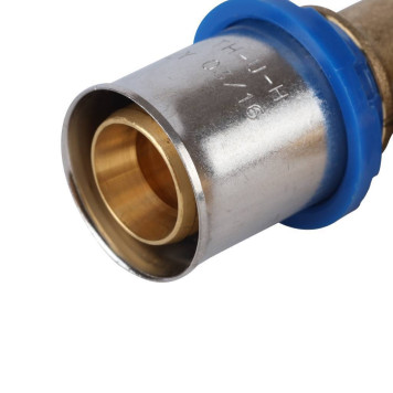 Тройник-переходник APE для металлопластиковых труб прессовой 20х3/4х20 с наружной резьбой-6