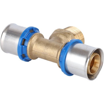 Тройник-переходник APE для металлопластиковых труб прессовой 26х3/4х26 с наружной резьбой-1