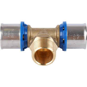 Тройник-переходник APE для металлопластиковых труб прессовой 26х3/4х26 с наружной резьбой-3