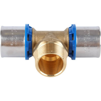 APE Тройник-переходник 32x1x32 наружной резьбы для металлопластиковых труб прессовой-3