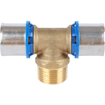 APE Тройник-переходник 32x1x32 наружной резьбы для металлопластиковых труб прессовой-5