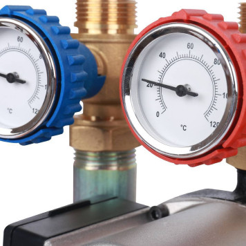 Насосная группа STOUT SDG-0002 с термостатическим смесительным клапаном и насосом Grundfos UPSO 15-65 130-5