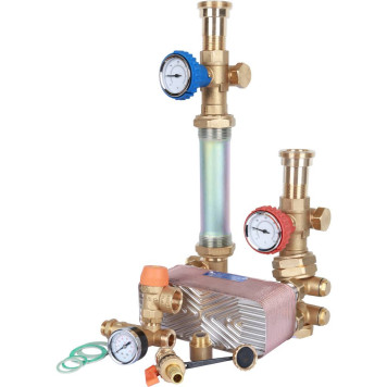 Насосная группа с теплообменником STOUT SDG-0038 34 пластины, без насоса в теплоизоляции-4