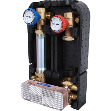 Насосная группа STOUT SDG-0038 с теплообменником 18 пластин, без насоса в теплоизоляции.-1