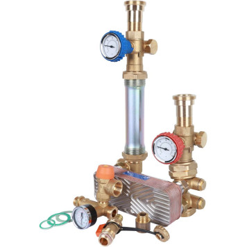 Насосная группа STOUT SDG-0038 с теплообменником 18 пластин, без насоса в теплоизоляции.-3