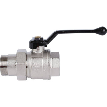 Шаровой кран BUGATTI New Jersey с полусгоном и алюминиевой ручкой-рычагом, внутренняя и наружная резьба 1,5 дюйма.-1