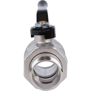 Шаровой кран BUGATTI New Jersey с полусгоном и алюминиевой ручкой-рычагом, внутренняя и наружная резьба 1,5 дюйма.-2