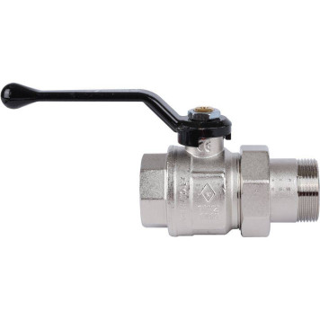Шаровой кран BUGATTI New Jersey с полусгоном и алюминиевой ручкой-рычагом, внутренняя и наружная резьба 1,5 дюйма.-3