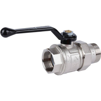 Шаровой кран BUGATTI New Jersey с полусгоном и алюминиевой ручкой-рычагом, внутренняя и наружная резьба 1,5 дюйма.-5