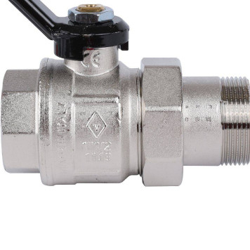 Шаровой кран BUGATTI New Jersey с полусгоном и алюминиевой ручкой-рычагом, внутренняя и наружная резьба 1,5 дюйма.-6