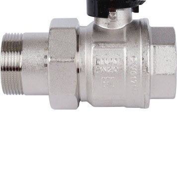 Шаровой кран BUGATTI New Jersey с полусгоном и алюминиевой ручкой-рычагом, внутренняя и наружная резьба 1,5 дюйма.-7