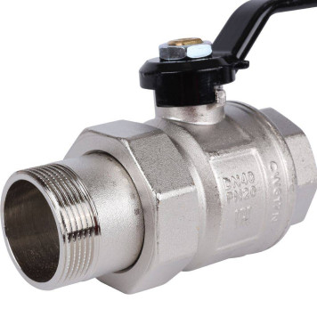 Шаровой кран BUGATTI New Jersey с полусгоном и алюминиевой ручкой-рычагом, внутренняя и наружная резьба 1,5 дюйма.-8