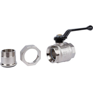 Шаровой кран BUGATTI New Jersey с полусгоном и алюминиевой ручкой-рычагом, внутренняя и наружная резьба 1,5 дюйма.-9