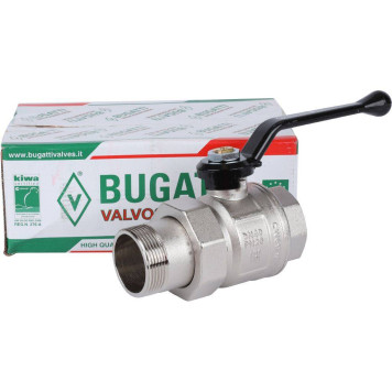 Шаровой кран BUGATTI New Jersey с полусгоном и алюминиевой ручкой-рычагом, внутренняя и наружная резьба 1,5 дюйма.-11