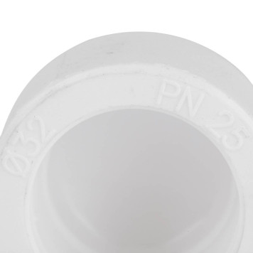 Заглушка Kalde Россия для полипропиленовых труб d=32 под сварку (белая)-5